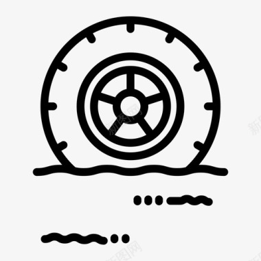 轮胎汽车轮胎爆胎图标