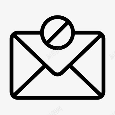 阻止电子邮件消息图标