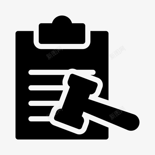 出价拍卖剪贴板svg_新图网 https://ixintu.com 拍卖 出价 剪贴板 法院 文件 木槌