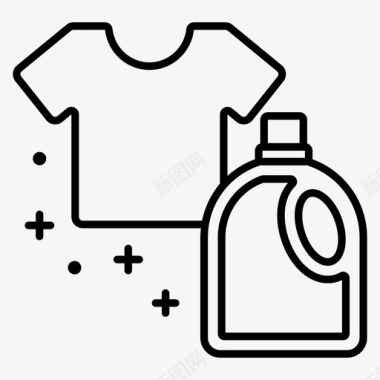 清洁衣服洗涤剂织物柔软剂图标