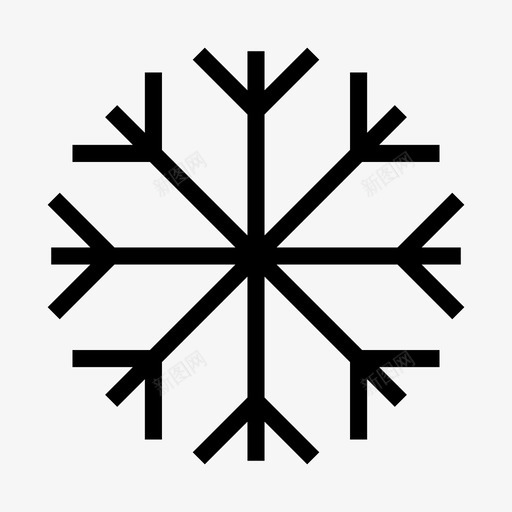 冰气候雪花svg_新图网 https://ixintu.com 天气 气候 雪花 冬天 像素 完美 线条 轮廓
