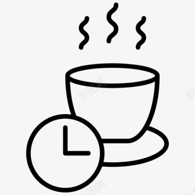 咖啡早餐咖啡时间图标
