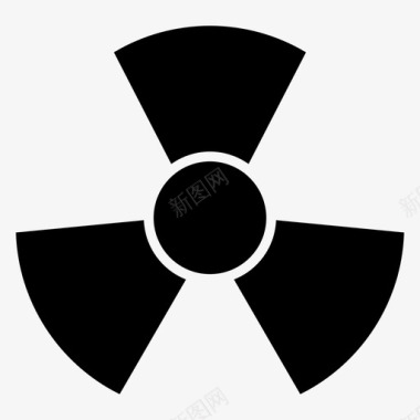 核能放射性能源和电池填充图标