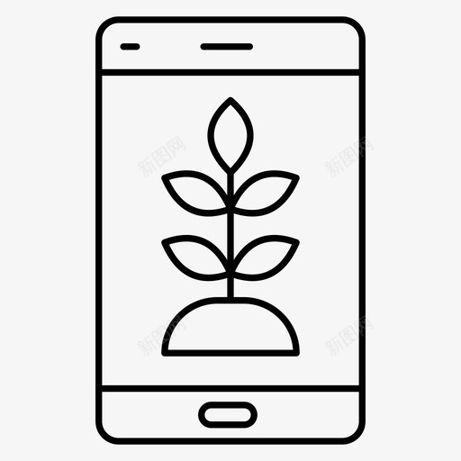 智能农场农业应用程序svg_新图网 https://ixintu.com 智能 农场 农业 应用程序 移动 动植物 像素 完美 线条 符号