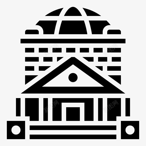 万神殿古代建筑svg_新图网 https://ixintu.com 万神殿 神殿 古代建筑 穹顶 罗马 地标 字形