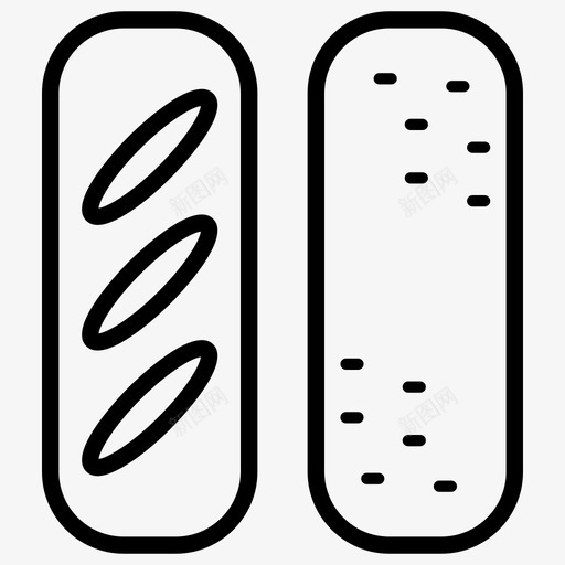 面包法式面包黑面包svg_新图网 https://ixintu.com 面包 三明治 法式 黑面包 俱乐部