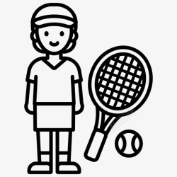 网球运动员网球运动员运动壁球高清图片