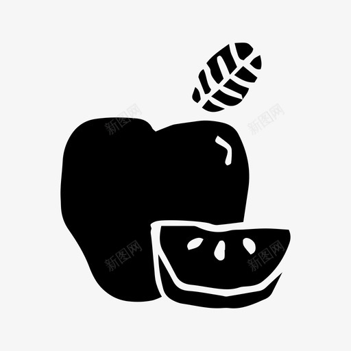 苹果素描食品svg_新图网 https://ixintu.com 水果 苹果 素描 食品 厨房 简单