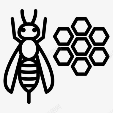 蜜蜂蜂巢大黄蜂图标