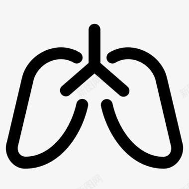 肺解剖学器官图标