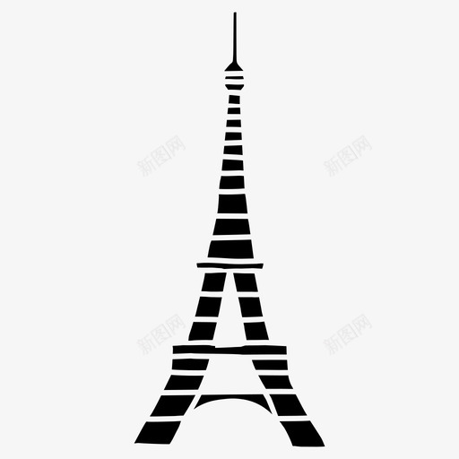 埃菲尔铁塔建筑法国svg_新图网 https://ixintu.com 埃菲尔铁塔 地标 建筑 建筑法 法国 巴黎 世界