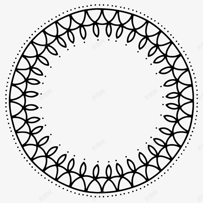 MANDALACIRCLE78边框纹样png免抠素材_新图网 https://ixintu.com 边框 纹样