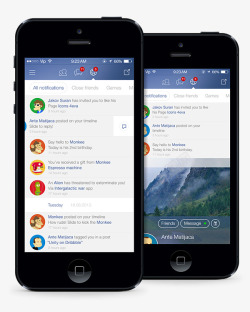 Facebook iOS 7 concept on BehanceAPP  移动平台素材