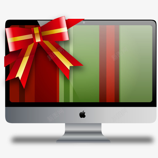 苹果显示器图标  iconcom圣诞节png免抠素材_新图网 https://ixintu.com 苹果 显示器 图标 圣诞节
