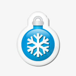 蓝色的圣诞球图标 iconcom圣诞节素材