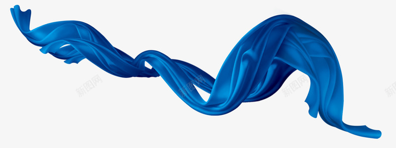 3D立体蓝色丝带png免抠素材_新图网 https://ixintu.com 3D立体 飘逸丝带 丝带 丝绸 绸缎 蓝色 飘带