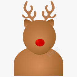 棕色麋鹿图标 iconcom圣诞节素材