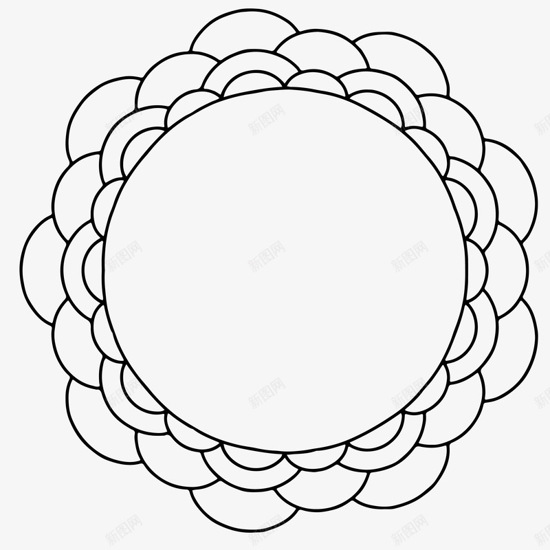 MANDALACIRCLE35边框纹样png免抠素材_新图网 https://ixintu.com 边框 纹样