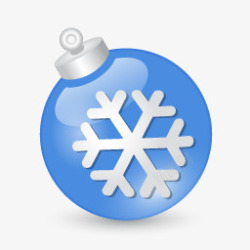 蓝色的圣诞球图标 iconcom圣诞节素材