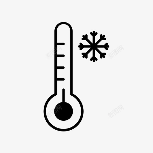 冷温度表圣诞节天气svg_新图网 https://ixintu.com 温度表 冬天 圣诞节 天气 图标 集合