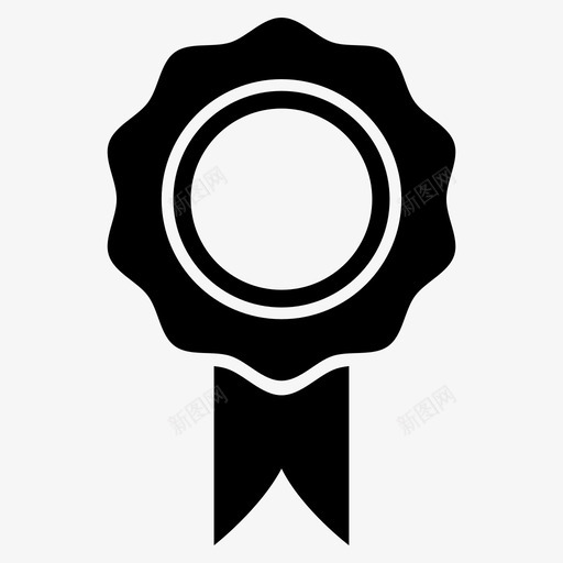 丝带奖章徽章svg_新图网 https://ixintu.com 丝带 奖章 徽章 奖品 玫瑰花