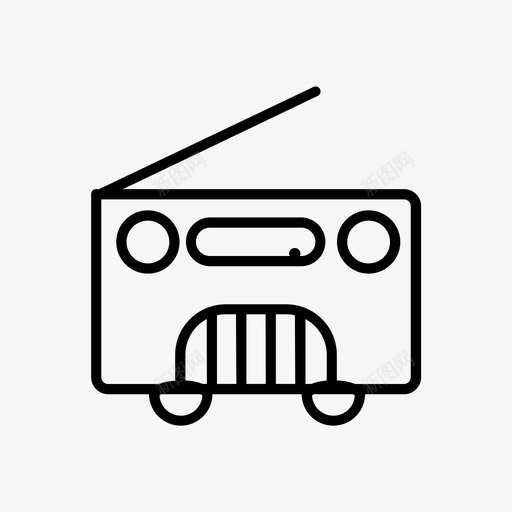 收音机音乐无线电波svg_新图网 https://ixintu.com 收音机 音乐 无线电波 发射机 工具 设备