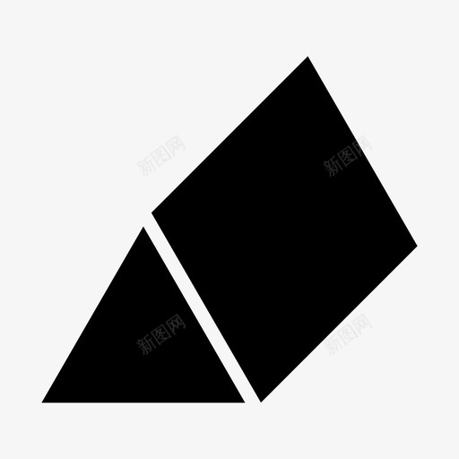 棱镜三维几何svg_新图网 https://ixintu.com 三维 形状 棱镜 几何 几何形 三角形