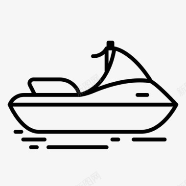 摩托艇海上运动图标