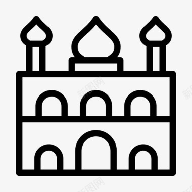 蓝色清真寺建筑著名图标