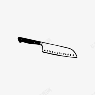 刀烹饪手绘图标