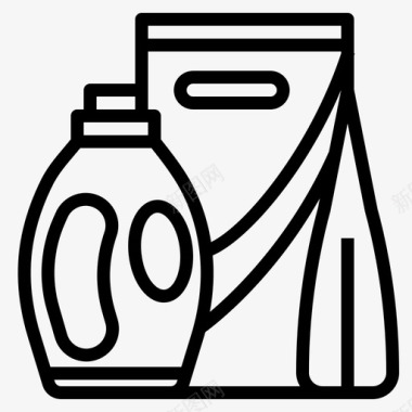洗涤剂清洁剂织物图标