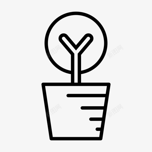 树花园生长svg_新图网 https://ixintu.com 花园 生长 植物 花盆 家具 系列