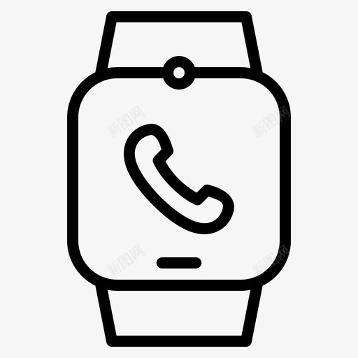 智能手表通话通讯svg_新图网 https://ixintu.com 智能 手表 通话 通讯 小工 工具