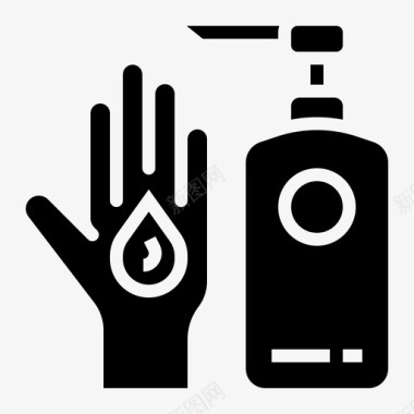洗手液手防腐剂卫生图标