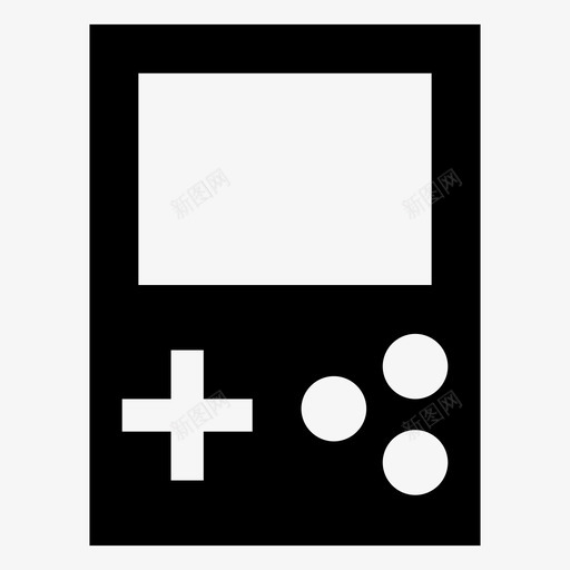 gameboy掌上游戏手动游戏svg_新图网 https://ixintu.com 游戏 复古 掌上 手动 响应 用户界面 图标 收集