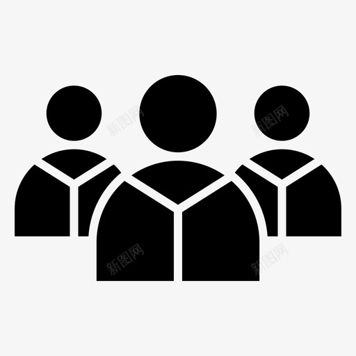 团队组人员svg_新图网 https://ixintu.com 人员 团队 办公室 填充 图标