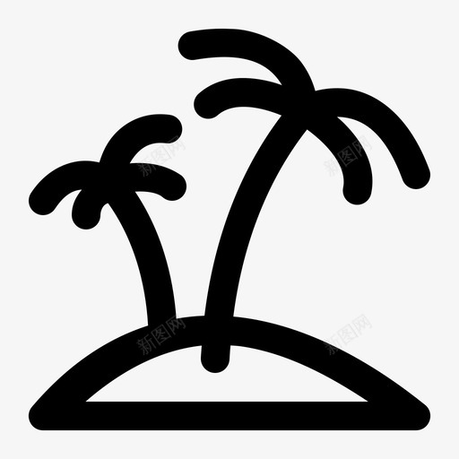 棕榈树海滩夏天svg_新图网 https://ixintu.com 棕榈树 海滩 夏天 热带