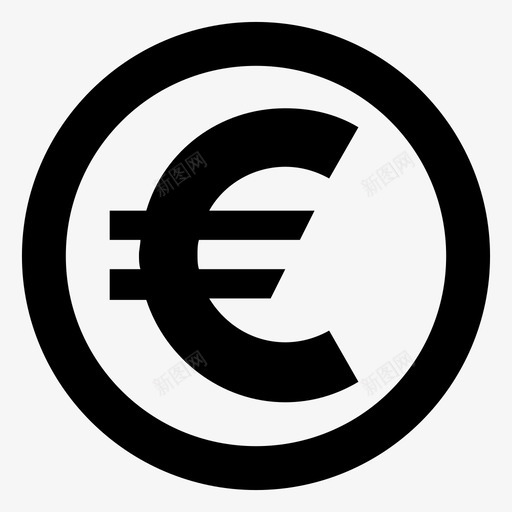 欧元符号货币符号欧洲货币svg_新图网 https://ixintu.com 符号 货币 欧元 欧洲 国际 英镑 响应 用户界面 图示 图标 集合