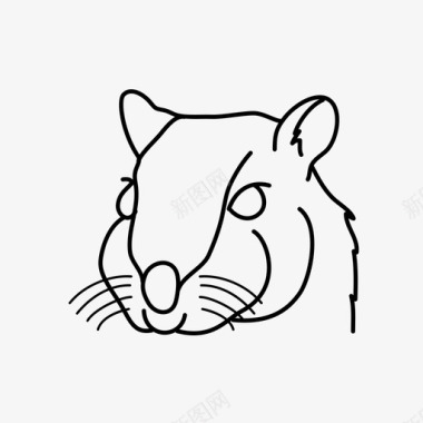仓鼠动物插图图标