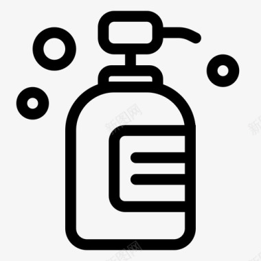 肥皂瓶浴室泡泡图标