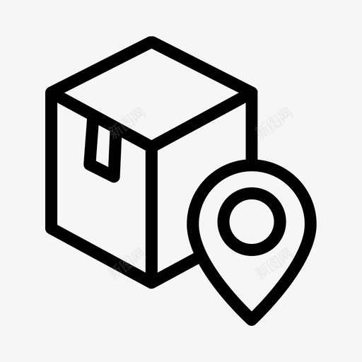 位置交付地图svg_新图网 https://ixintu.com 交付 包裹 位置 地图 物流