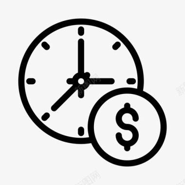 时钟截止日期财务图标