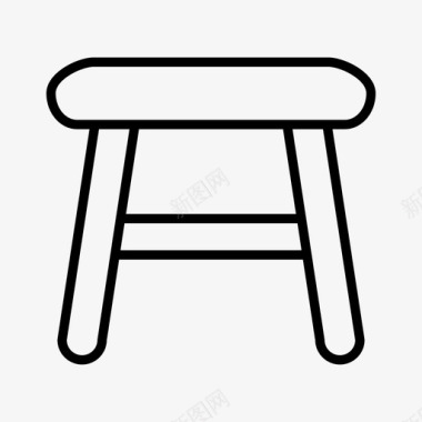 凳子椅子装饰图标