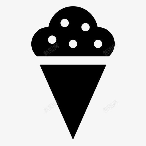 冰淇淋筒甜点冷冻食品svg_新图网 https://ixintu.com 冰淇淋 甜点 冷冻食品 响应 用户界面 图标 收集