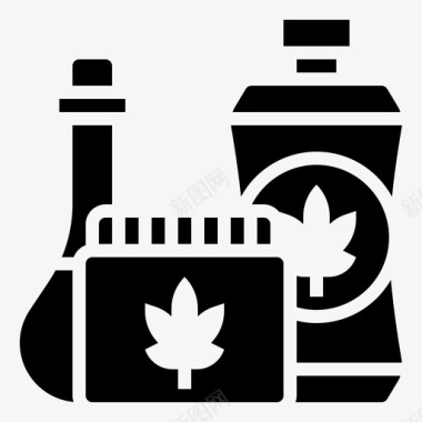 大麻产品提取物草药图标