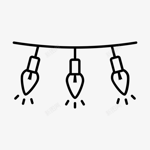 圣诞灯饰节日冬季svg_新图网 https://ixintu.com 圣诞 灯饰 冬季 节日 图标 收藏
