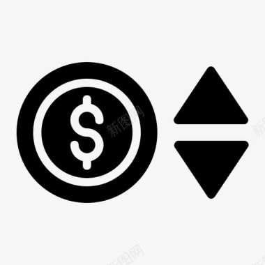 波动货币商业金融符号图标