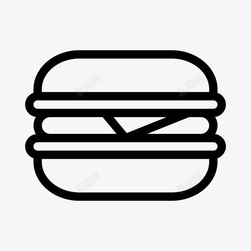 汉堡面包店快餐svg_新图网 https://ixintu.com 面包店 汉堡 快餐 垃圾 食品 零食 线条 符号