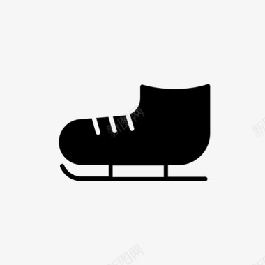 溜冰鞋字形图标图标
