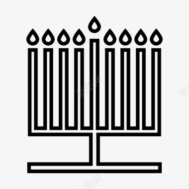 米诺拉光明节犹太人图标